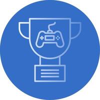 Trophy Flat Bubble Icon vector