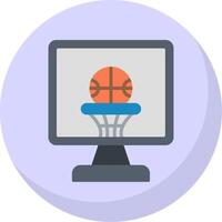 baloncesto plano burbuja icono vector