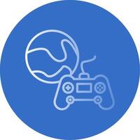 Gaming Flat Bubble Icon vector