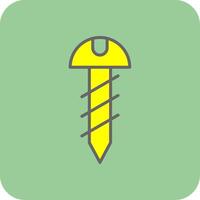 tornillo lleno amarillo icono vector