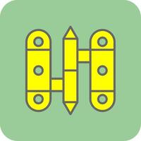 Hinge Filled Yellow Icon vector