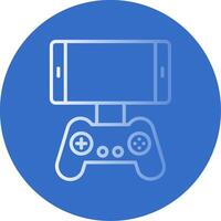 Mobile Game Flat Bubble Icon vector