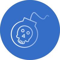 Bomb Flat Bubble Icon vector