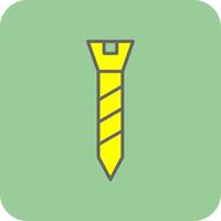 Screw Filled Yellow Icon vector