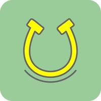 Horseshoe Filled Yellow Icon vector