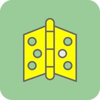 Hinge Filled Yellow Icon vector