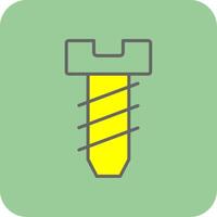 Screw Filled Yellow Icon vector