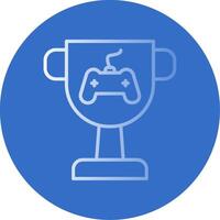 Trophy Flat Bubble Icon vector