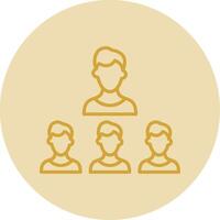 Paint Bucket Line Yellow Circle Icon vector