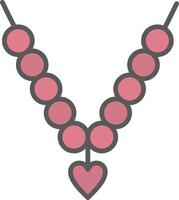 Necklace Line Filled Light Icon vector