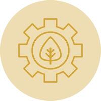 Offshore Platform Line Yellow Circle Icon vector