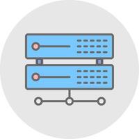 Server Line Filled Light Icon vector