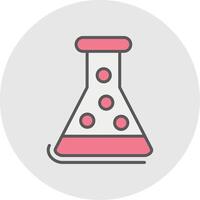 Lab Beaker Line Filled Light Icon vector