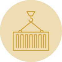 Container Loading Line Yellow Circle Icon vector