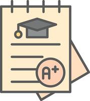 Assignment Line Filled Light Icon vector