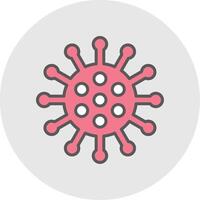 Virus Line Filled Light Icon vector