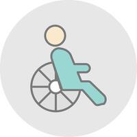 Disability Line Filled Light Icon vector