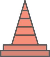 Traffic Cone Line Filled Light Icon vector