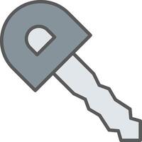 Car Key Line Filled Light Icon vector