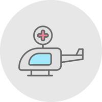 Air Ambulance Line Filled Light Icon vector