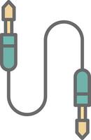 Auxiliary Cable Line Filled Light Icon vector