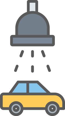 Car Wash Service Line Filled Light Icon