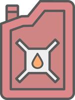 Petrol Can Line Filled Light Icon vector