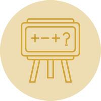 Theory Line Yellow Circle Icon vector