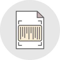 Barcode Line Filled Light Icon vector