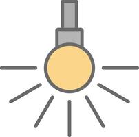 Headlight Line Filled Light Icon vector