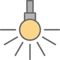 Headlight Line Filled Light Icon vector