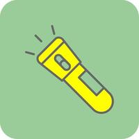 Torch Filled Yellow Icon vector