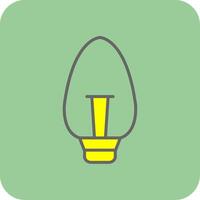 Candle Light Filled Yellow Icon vector