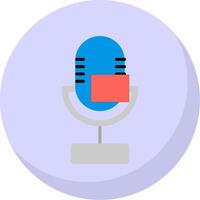 Microphone Flat Bubble Icon vector