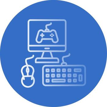 Pc Flat Bubble Icon vector