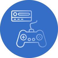 Gaming Console Flat Bubble Icon vector