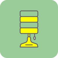 Lamp Filled Yellow Icon vector