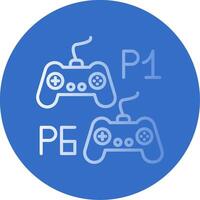 Player Versus Player Flat Bubble Icon vector