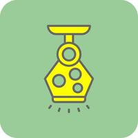 Lamp Filled Yellow Icon vector