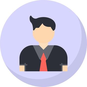 personaje plano burbuja icono vector