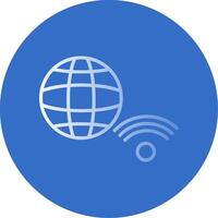 Internet Connection Flat Bubble Icon vector