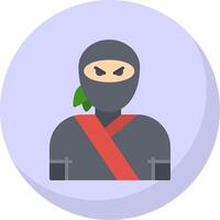 ninja plano burbuja icono vector