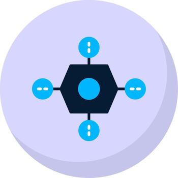 Drone Flat Bubble Icon vector