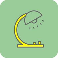 Desk Lamp Filled Yellow Icon vector
