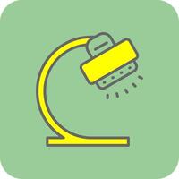 Desk Lamp Filled Yellow Icon vector