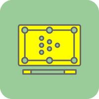 Billiards Filled Yellow Icon vector