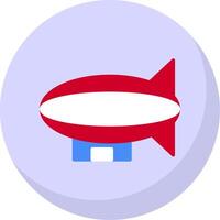 Blimp Flat Bubble Icon vector