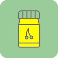 Jam Filled Yellow Icon vector