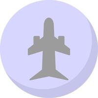 Plane Flat Bubble Icon vector