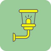 Street Light Filled Yellow Icon vector